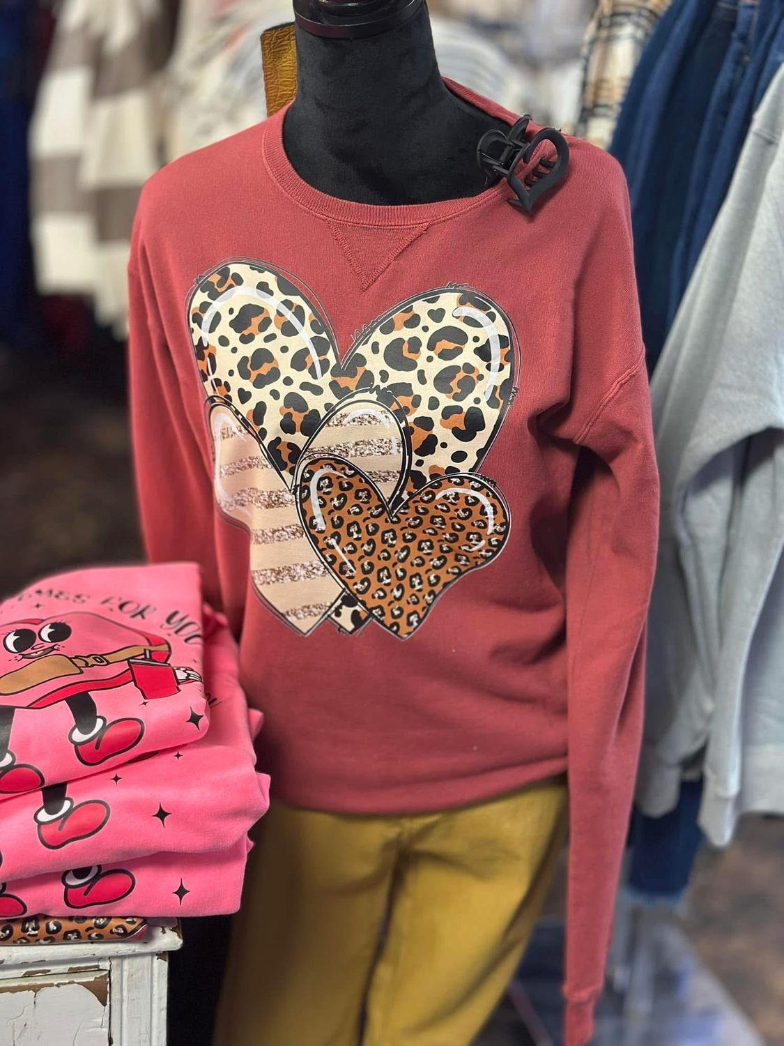 Three Leopard Hearts Transfer