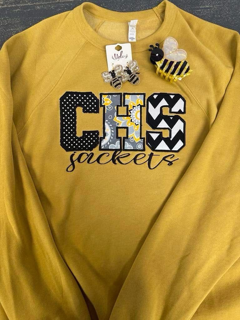 School Initial And Mascot Appliqué