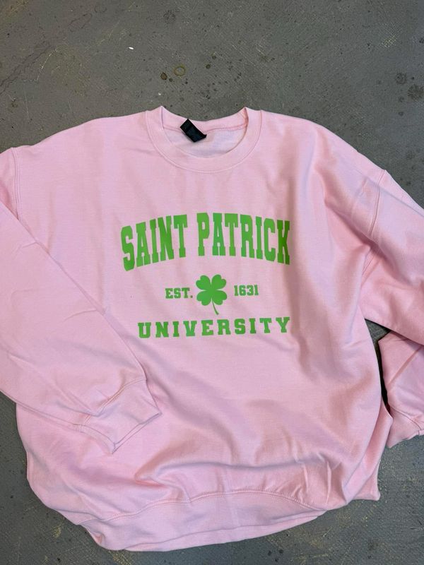 Saint Patrick University Front And Back Vinyl Design