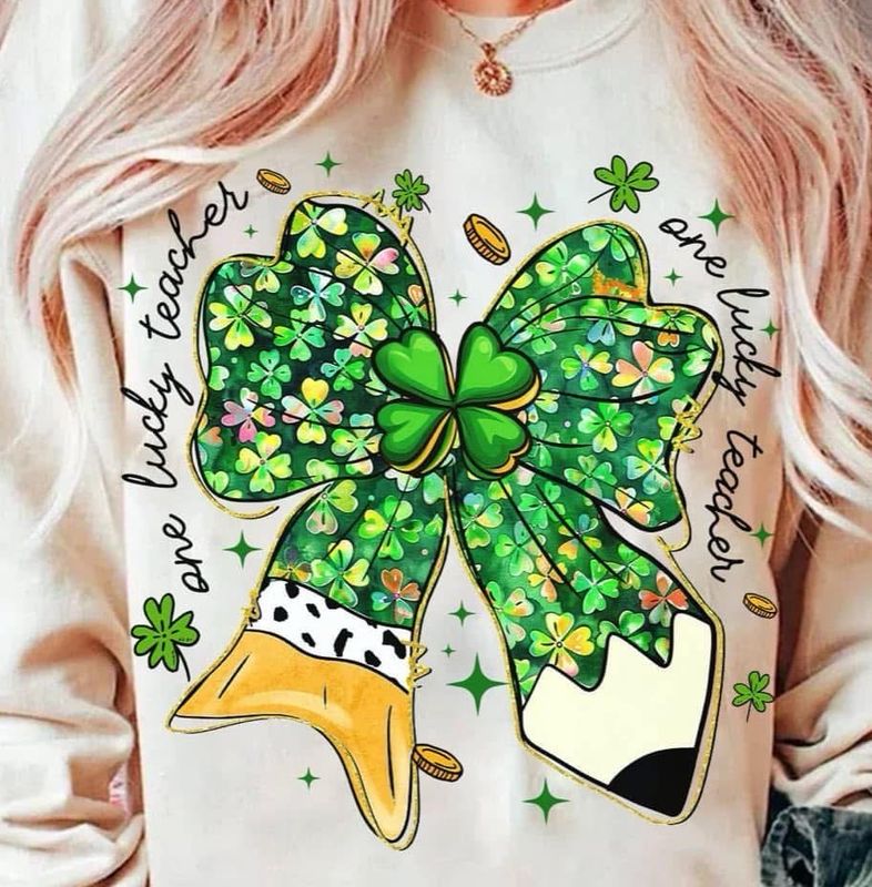 One Lucky Teacher Clover Transfer