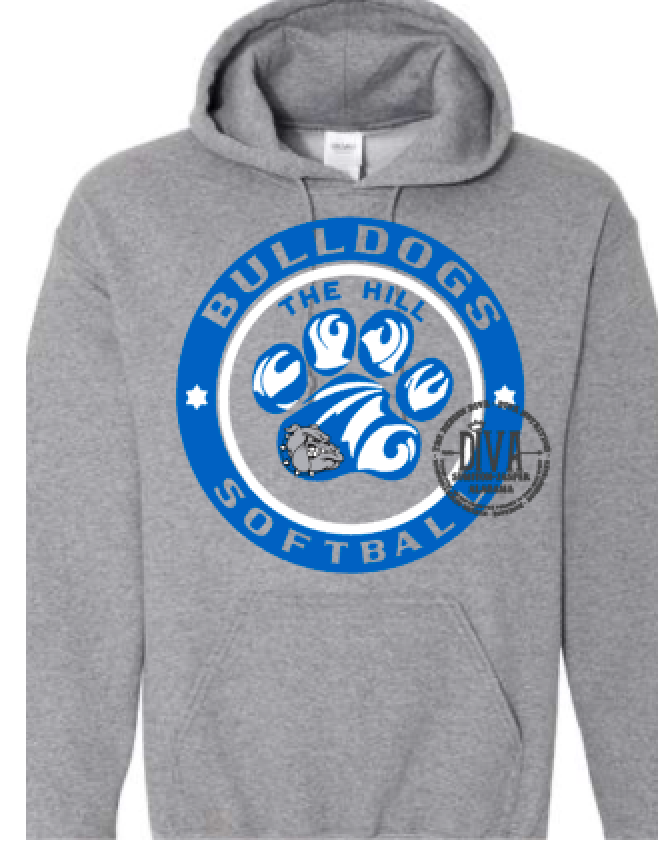 The Hill Carbon Hill Bulldogs Softball Paw Print