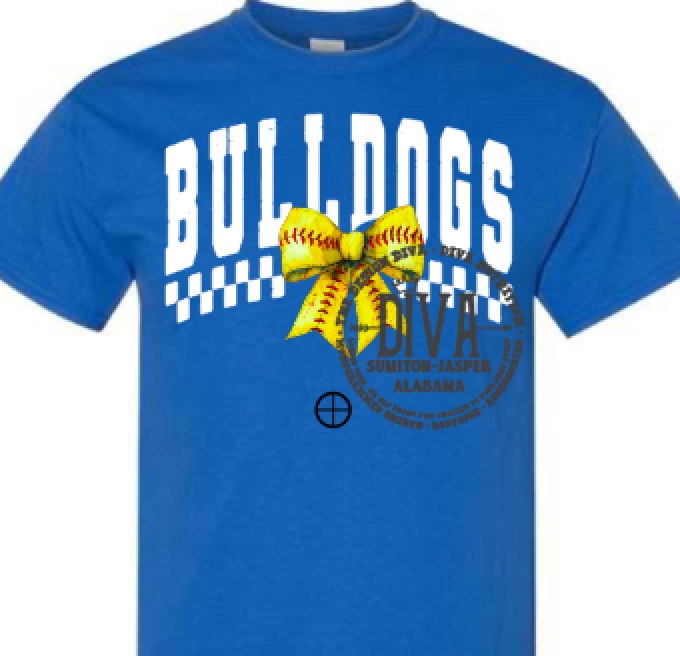 Bulldogs with softball bow