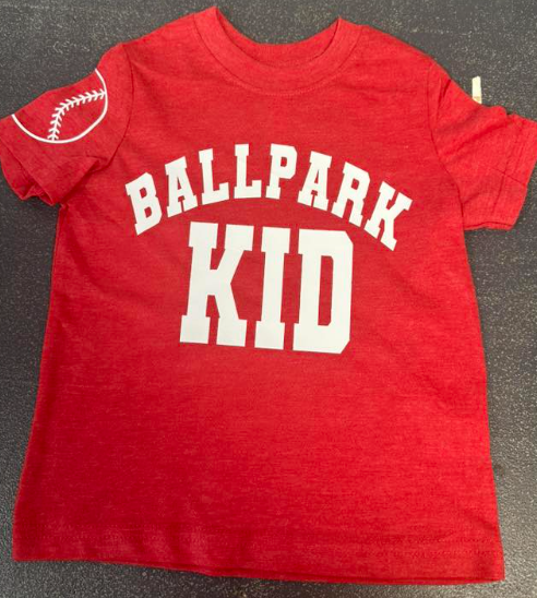 Ballpark Kid with Sleeve Design Tshirt