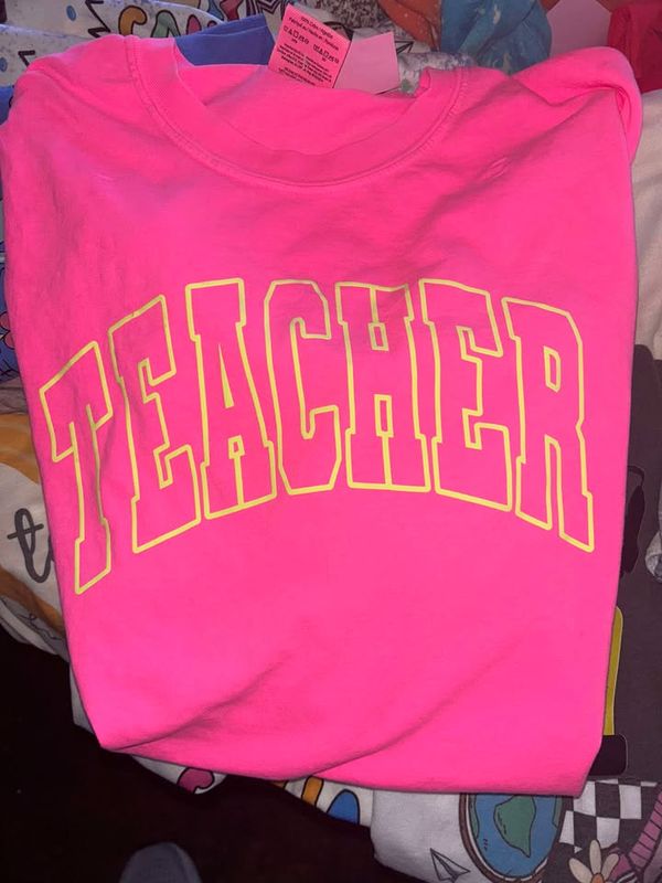 Lined Teacher Tshirt