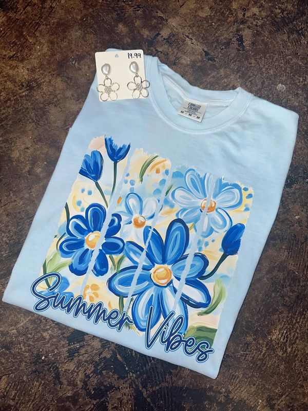 Summer Vibes Blue Flowers