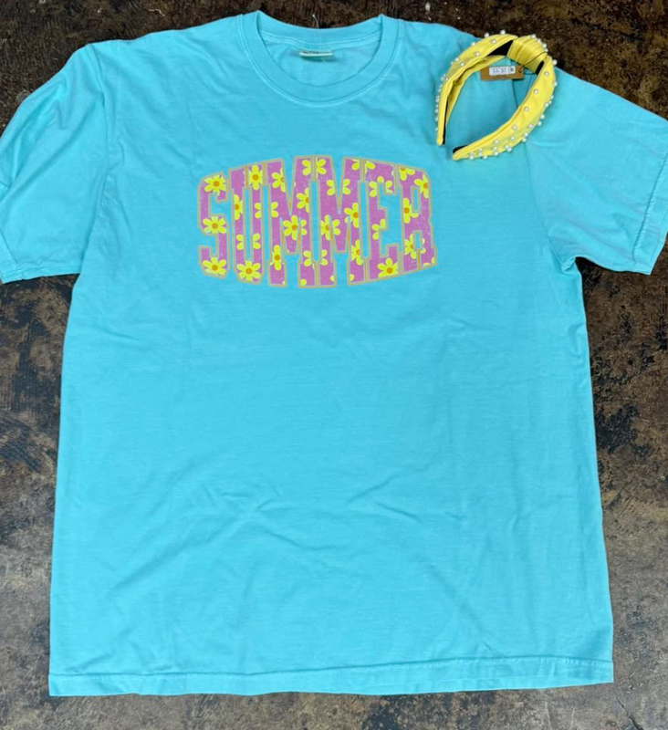 PINK SUMMER WITH YELLOW FLOWERS