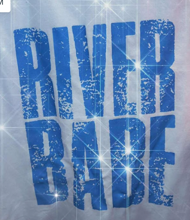 RIVER BABE chalk block letters