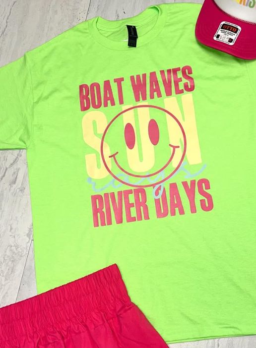 Boat Waves River Days Smiley
