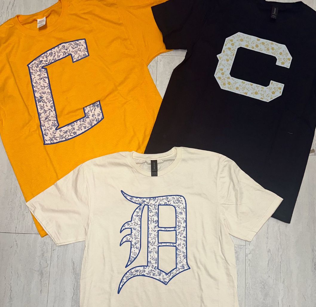Monogram Floral School Letters