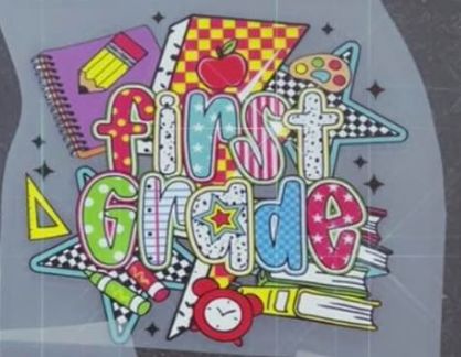 grade school checkered stars background
