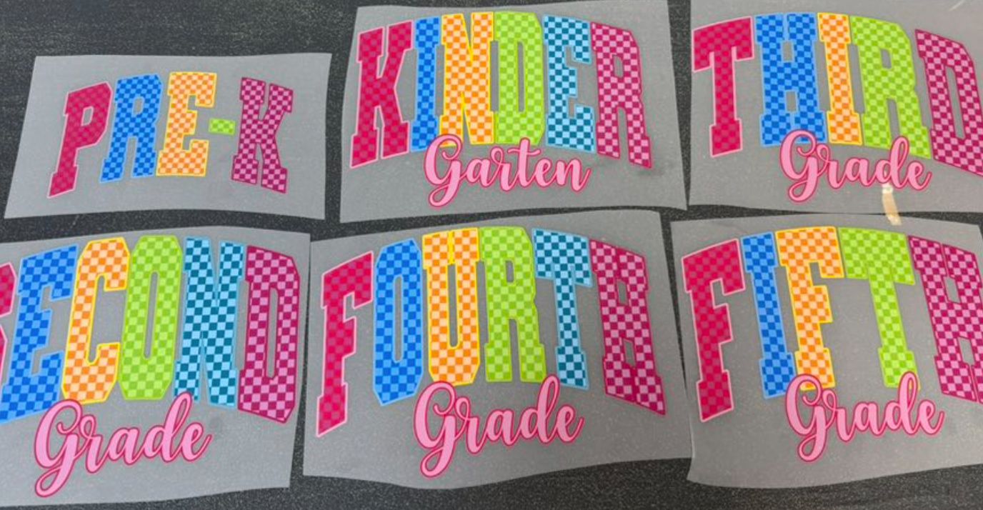 colorful checkered grade school designs