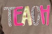 Teach leopard print pink and gold