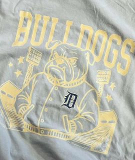 Letterman jacket bulldogs with pocket design
