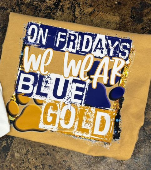 On Friday we wear blue and gold