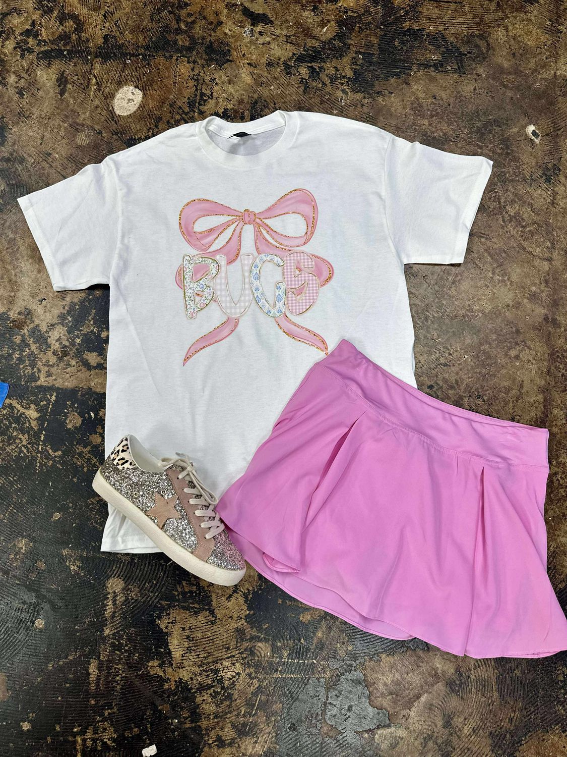 VALLEY BUCS with bow blue/pink