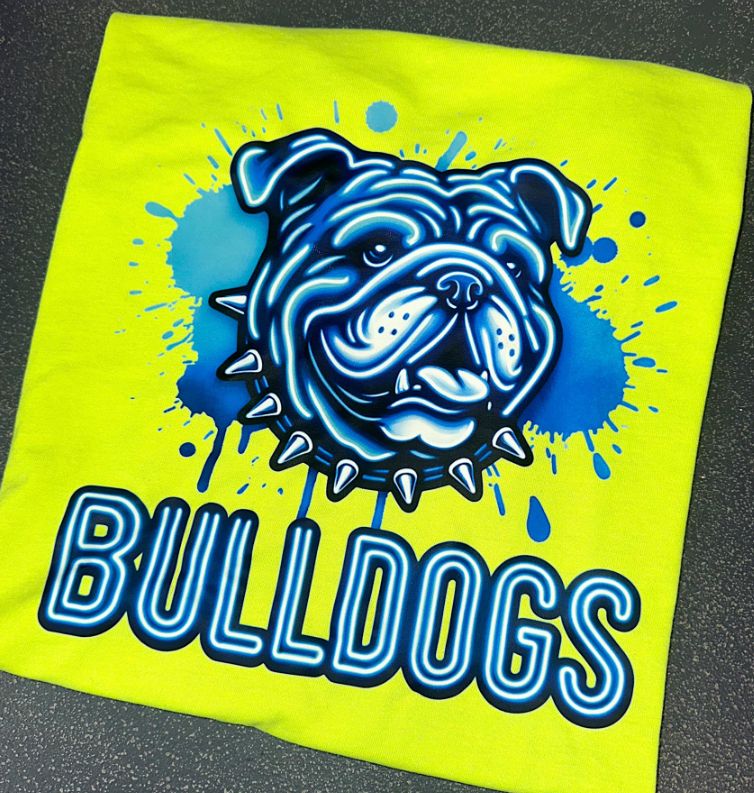 Neon Splatter Bulldog