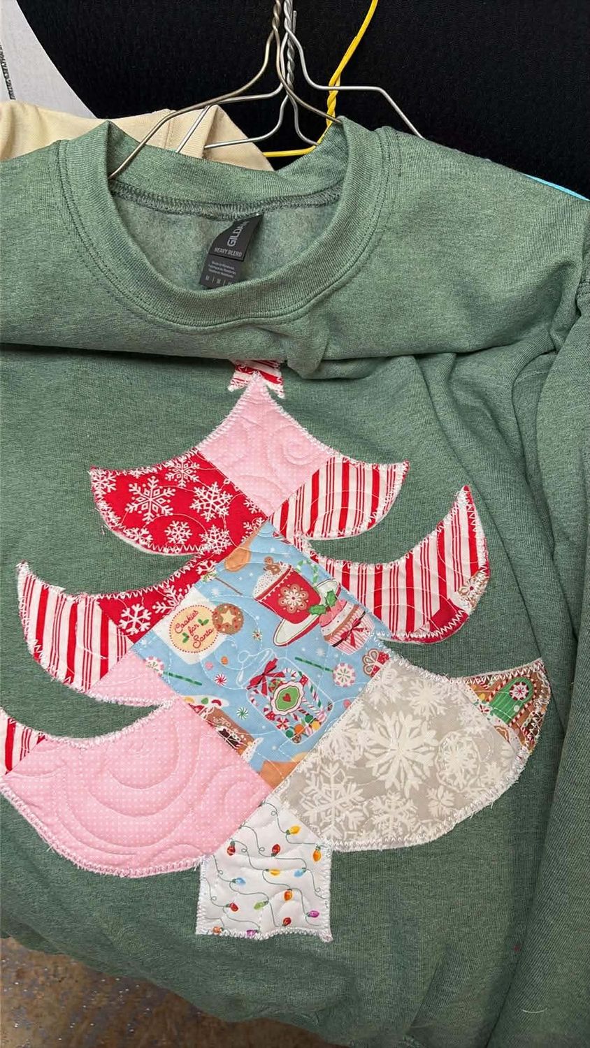 Patchwork Christmas Tree Sweatshirt