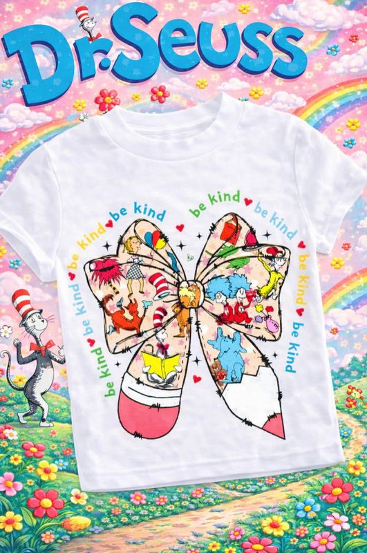 Dr Seuss Pencil Bow Transfer