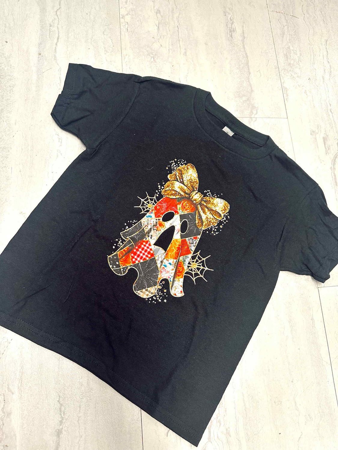 Faux Stitch Ghost With Bow