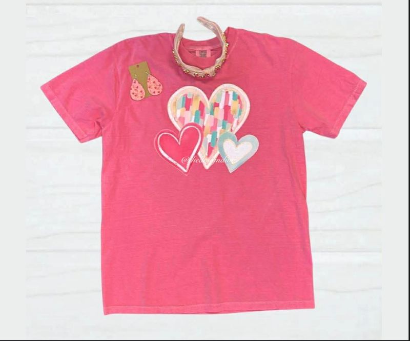 Three Heart Brush Stroke