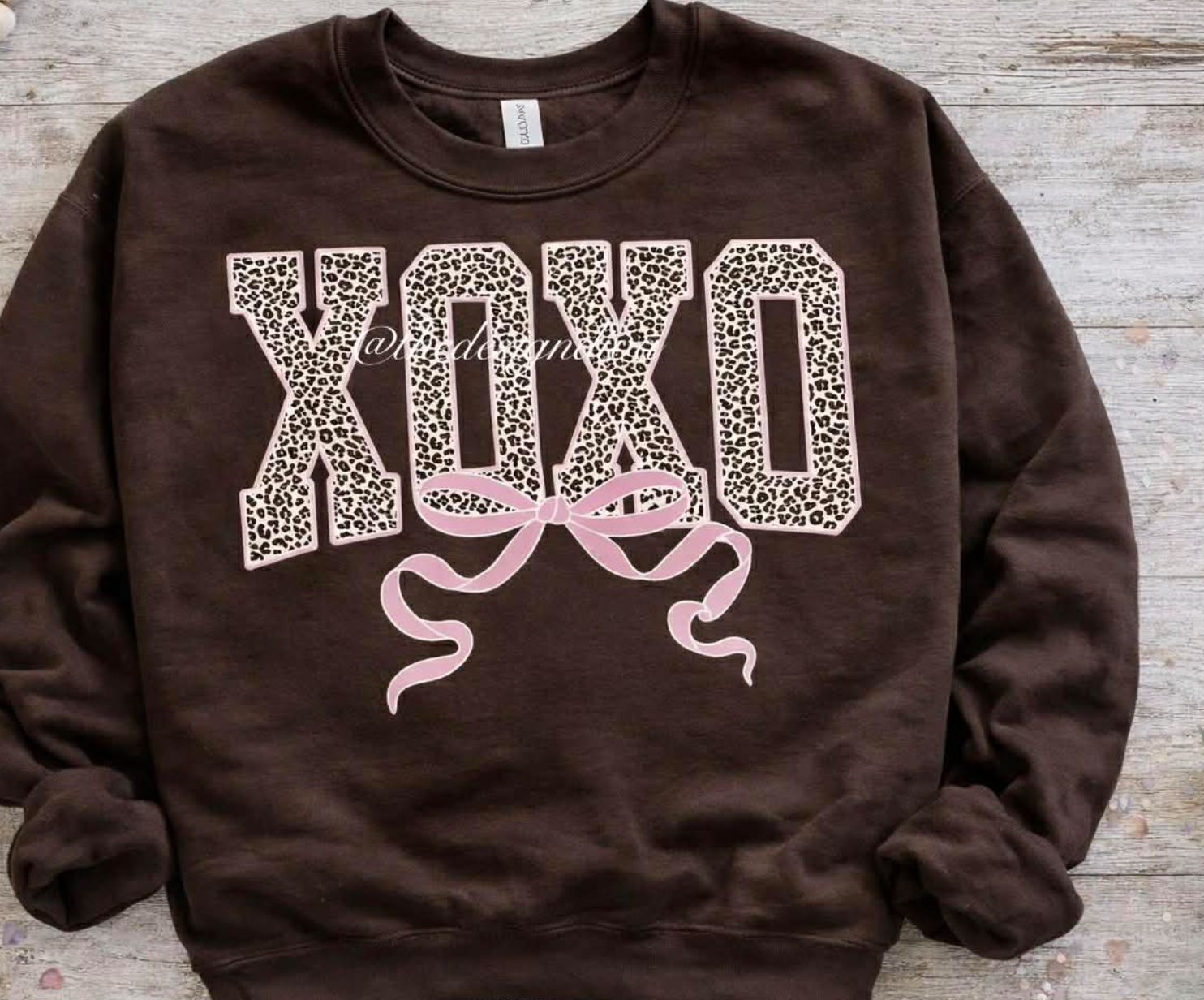 Leopard XOXO Pink Bow