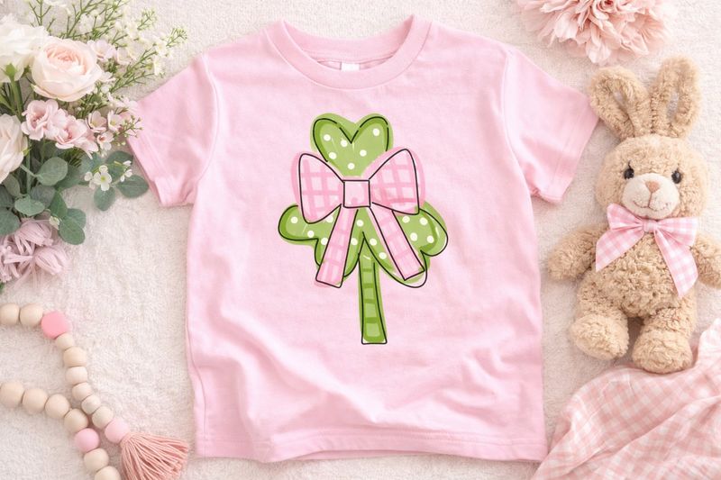 Polka Dot Clover with Bow