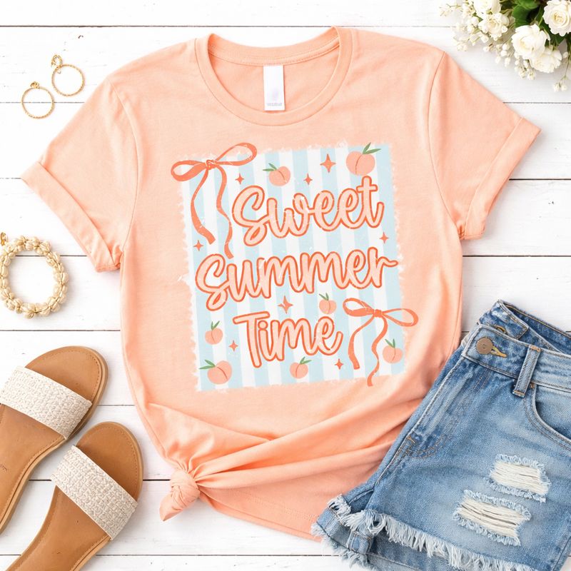 Sweet Summer Time - Peach Bow