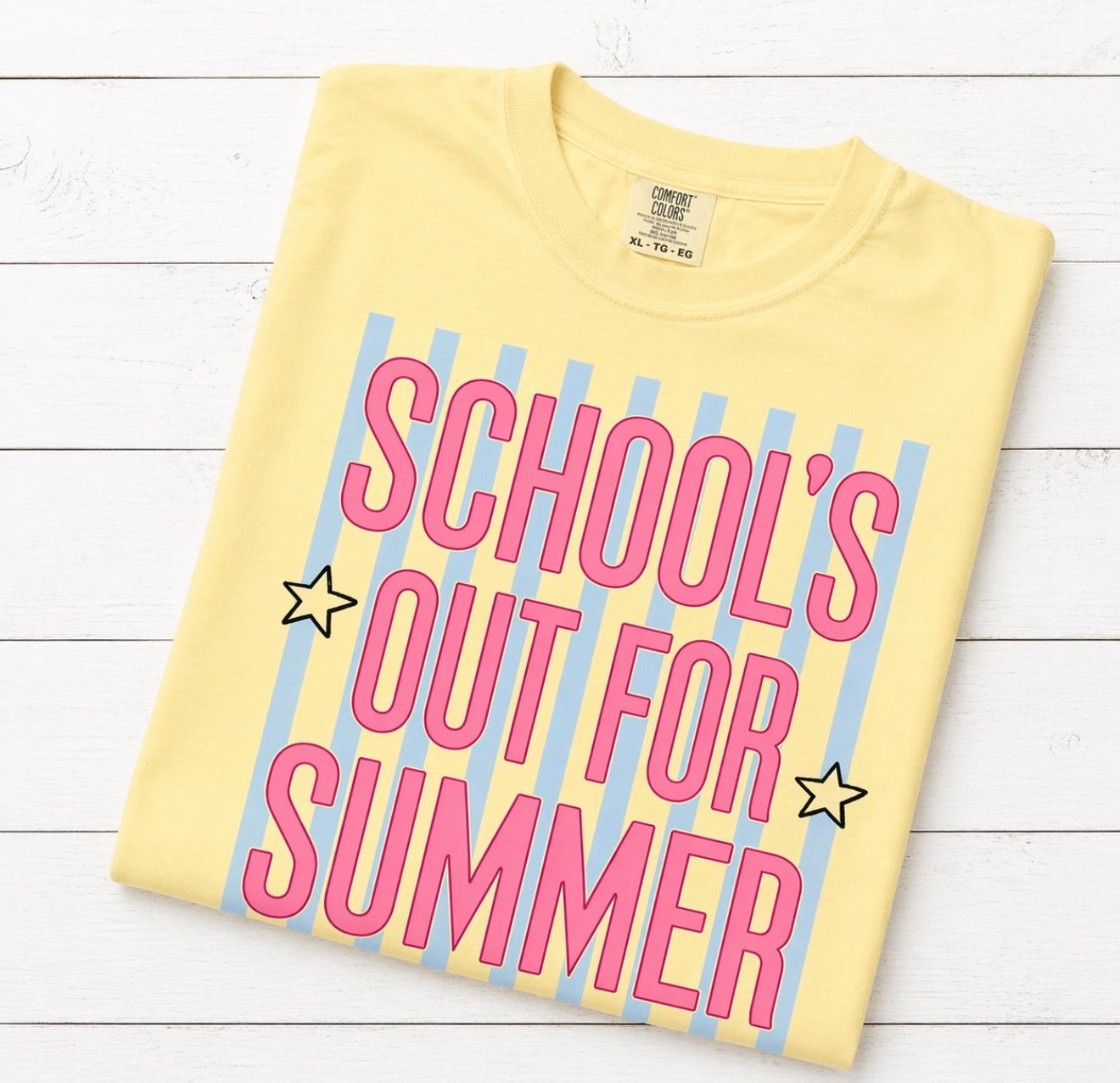 School’s Out For Summer Stripes Stars