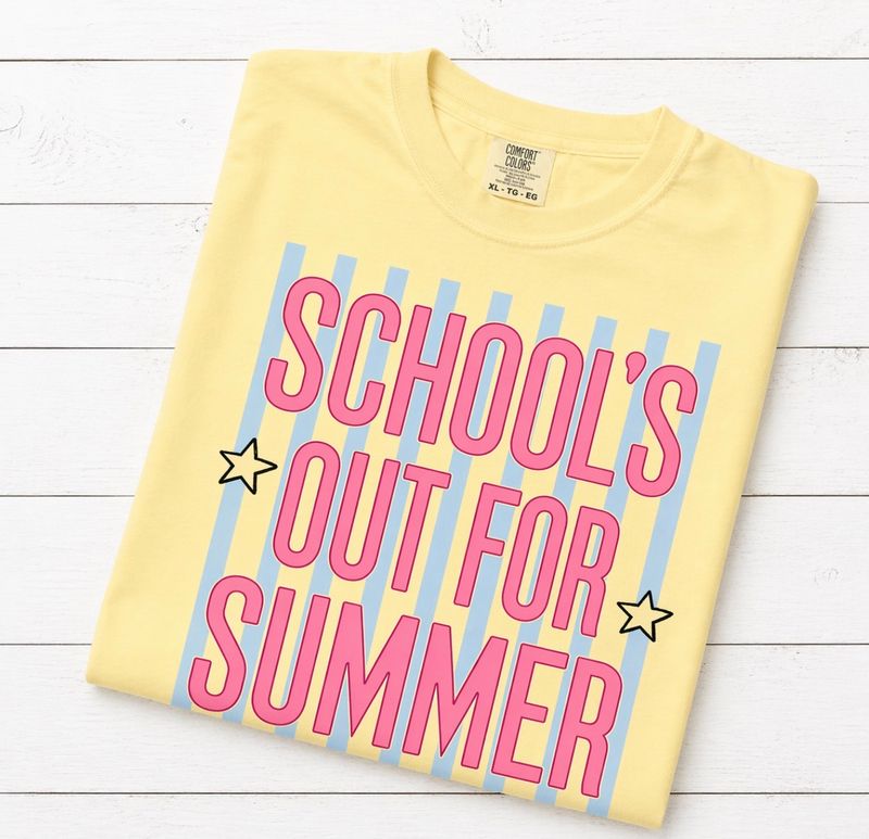 School’s Out For Summer Stripes Stars