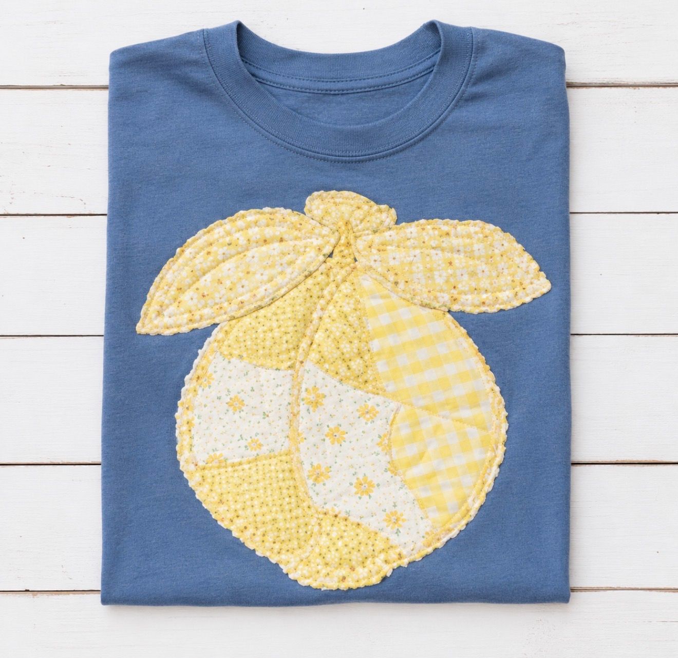 Faux Quilted Lemon