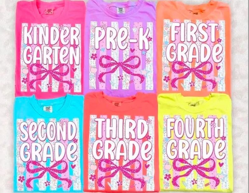 Back to School - Stripe Bow