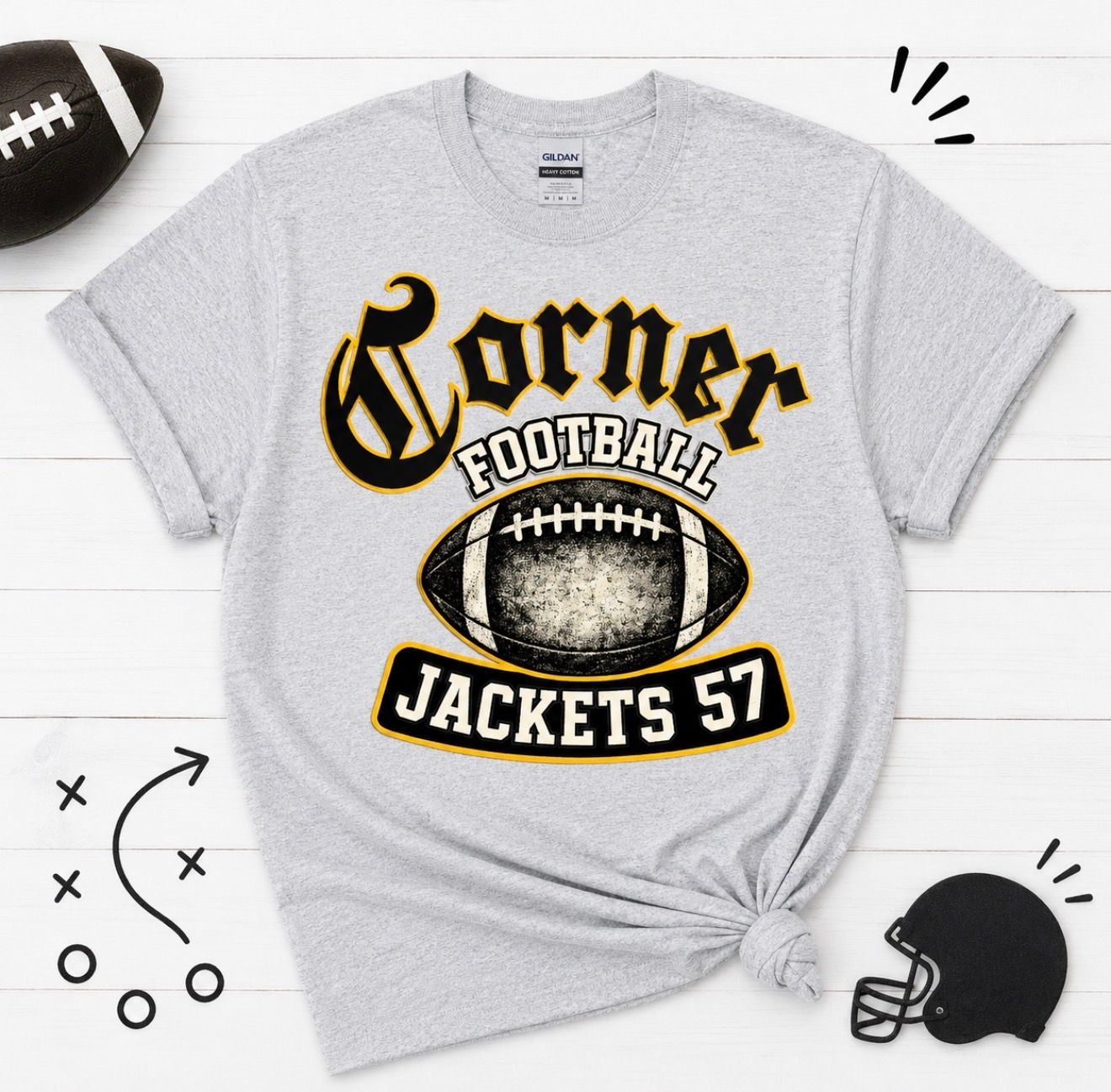 School Football Mascot Vintage