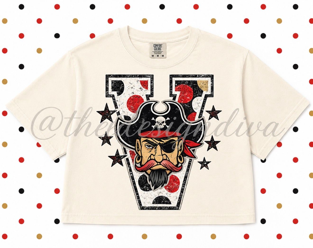 Vintage Style Mascot Polka Dot