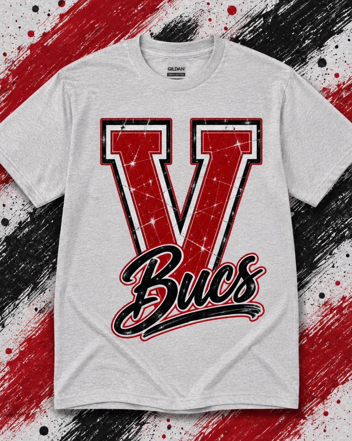 Distressed Varsity School Letter Mascot