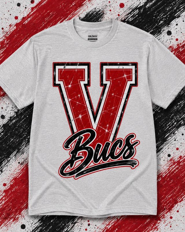 Distressed Varsity School Letter Mascot