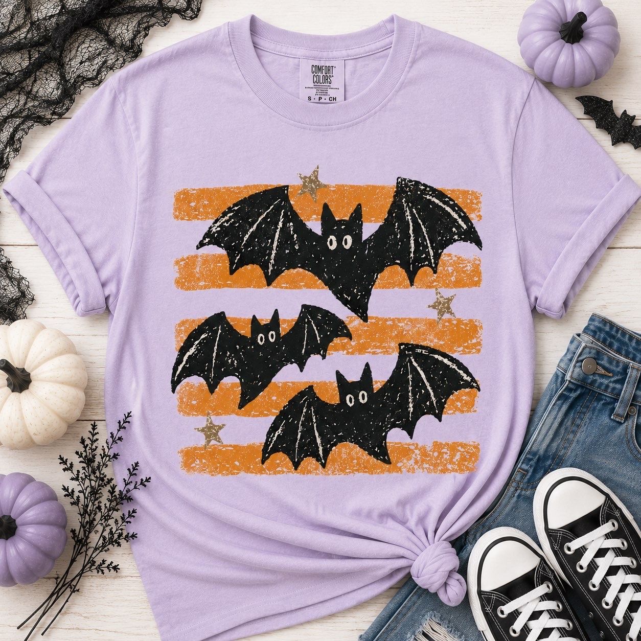 Bats Stripe Background