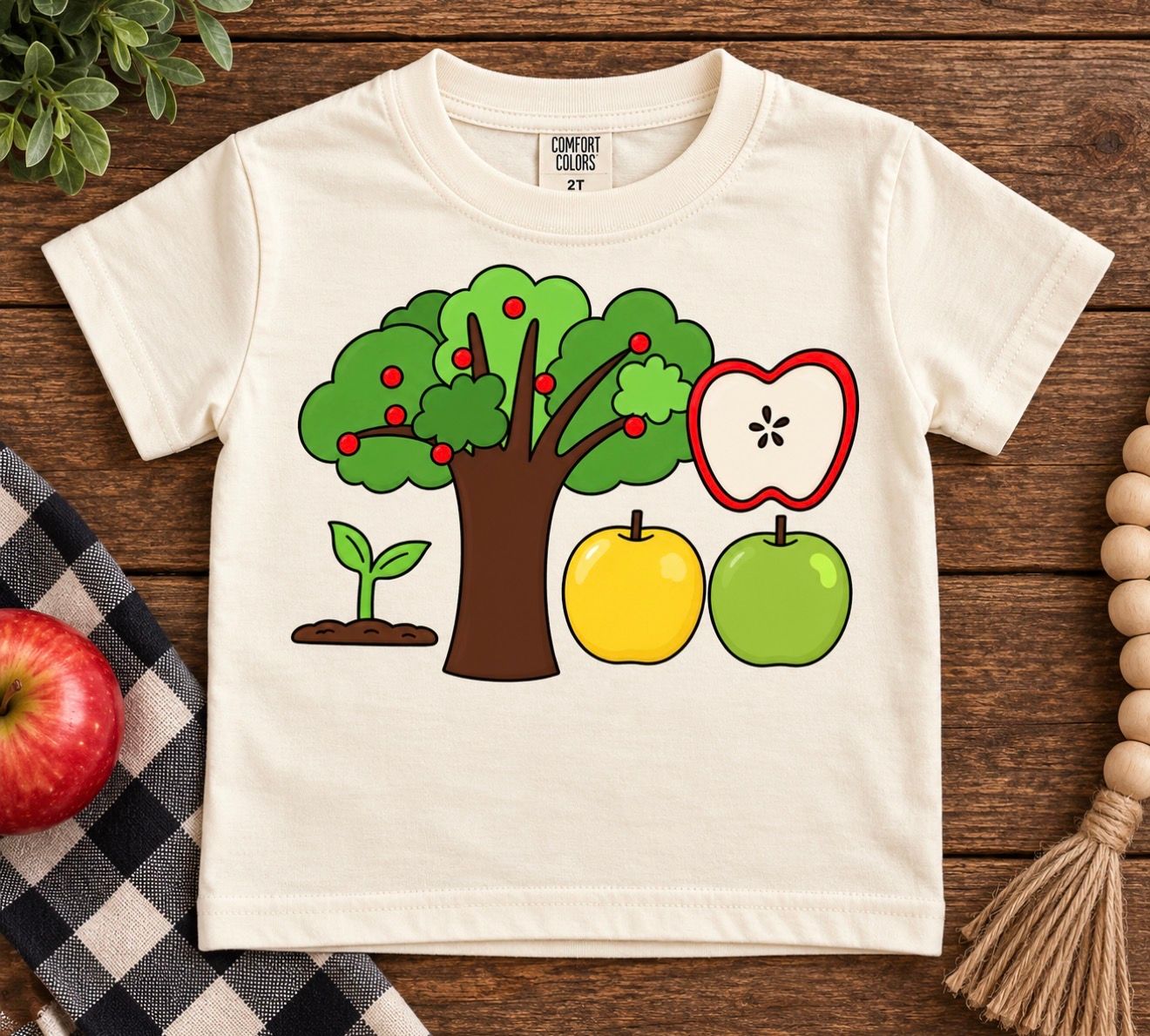 Apple trees with apples