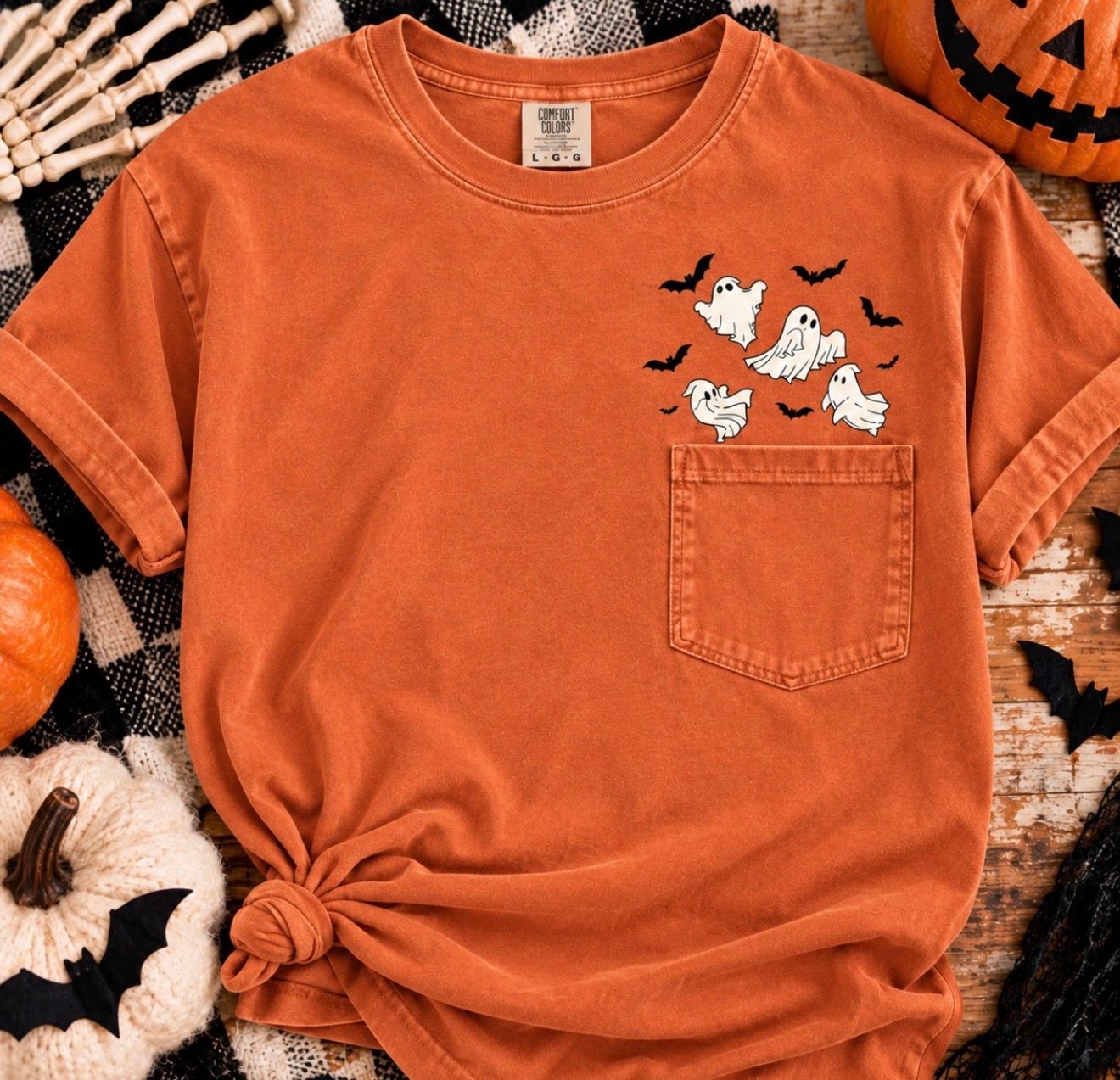 Ghost Bats Pocket Tee