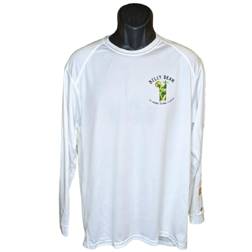 Long Sleeve White Happy Hour T-Shirt