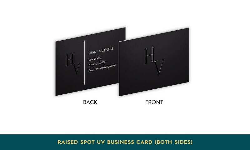 Raised Spot UV Business Card (Both Sides)