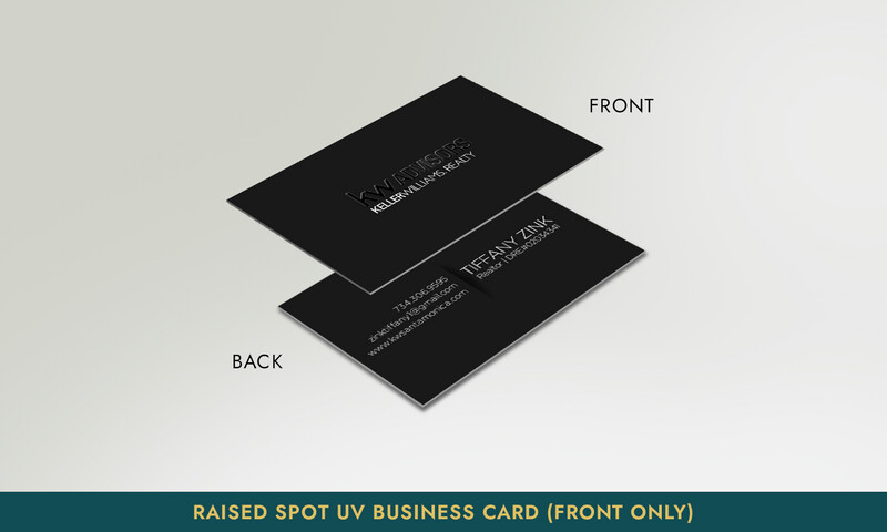 Raised Spot UV Business Card (Front Side Only)