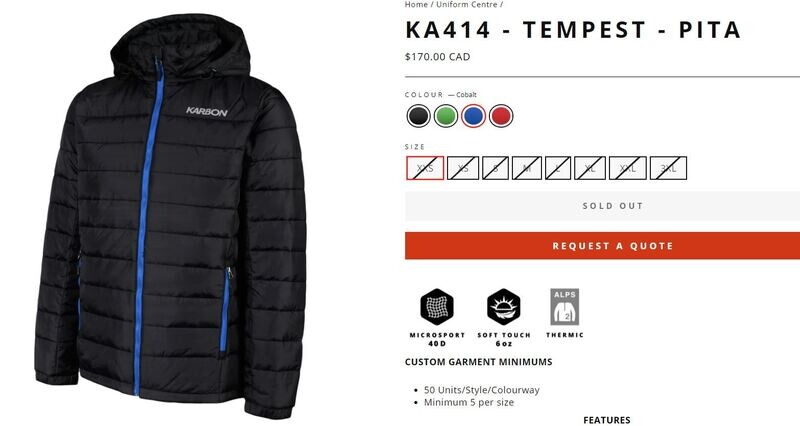 Adult Karbon Light Team Jacket