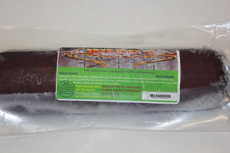 Elk Jalapeno Summer Sausage