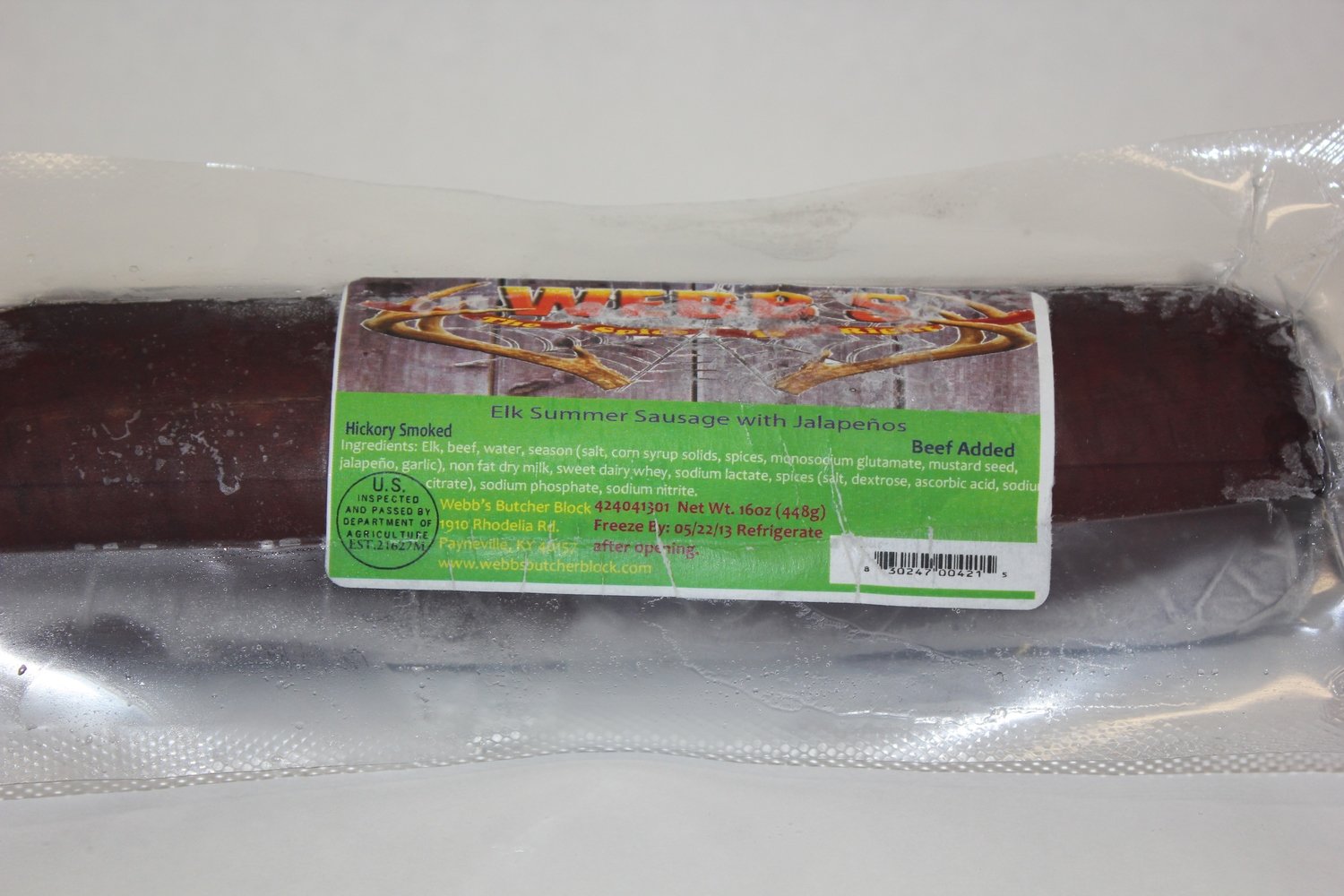 Elk Jalapeno Summer Sausage