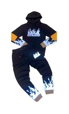Civilized Reflective 3M Flame Set (Blue)