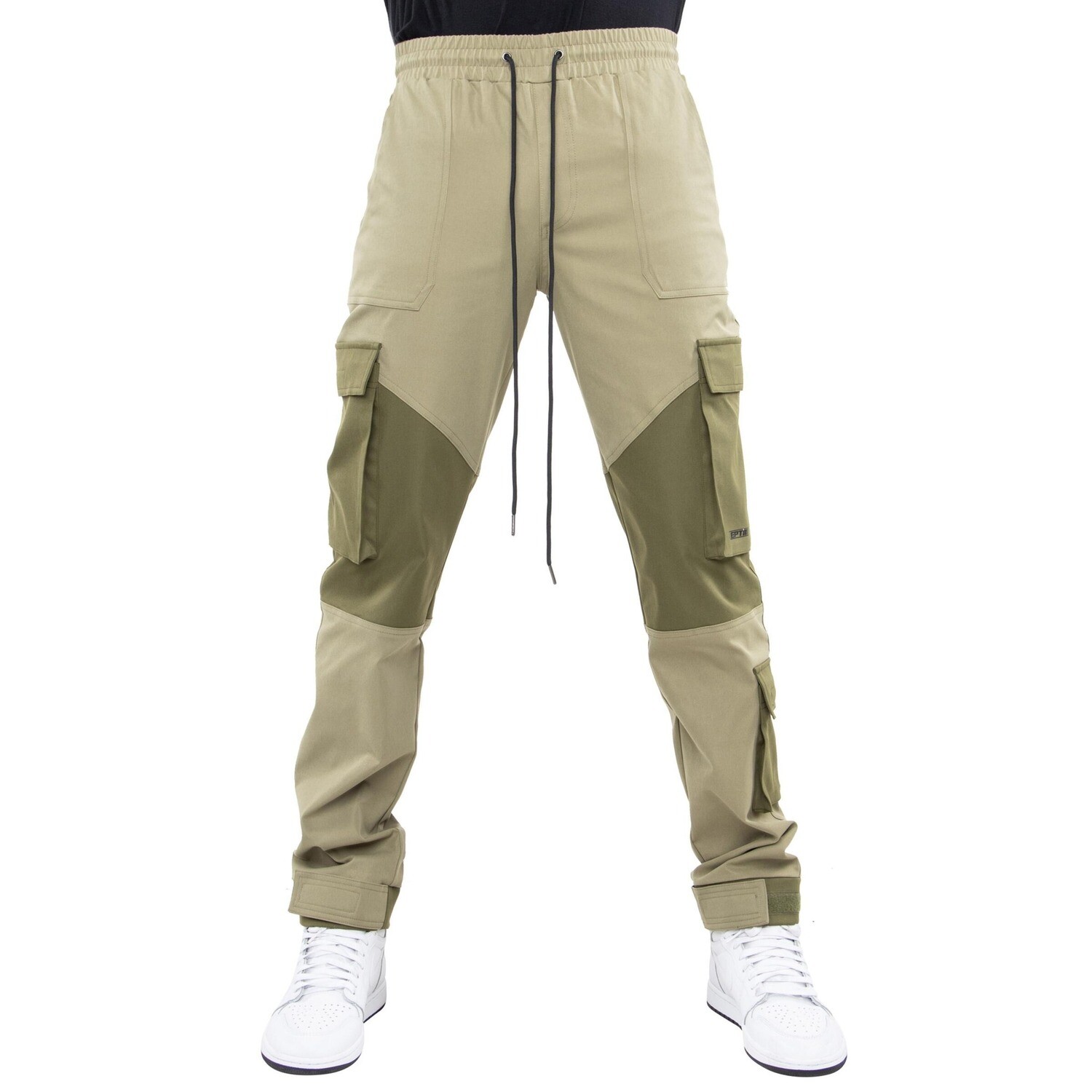 E.P.T.M. Olive Color Block Twill Jacket &amp; Pants Set