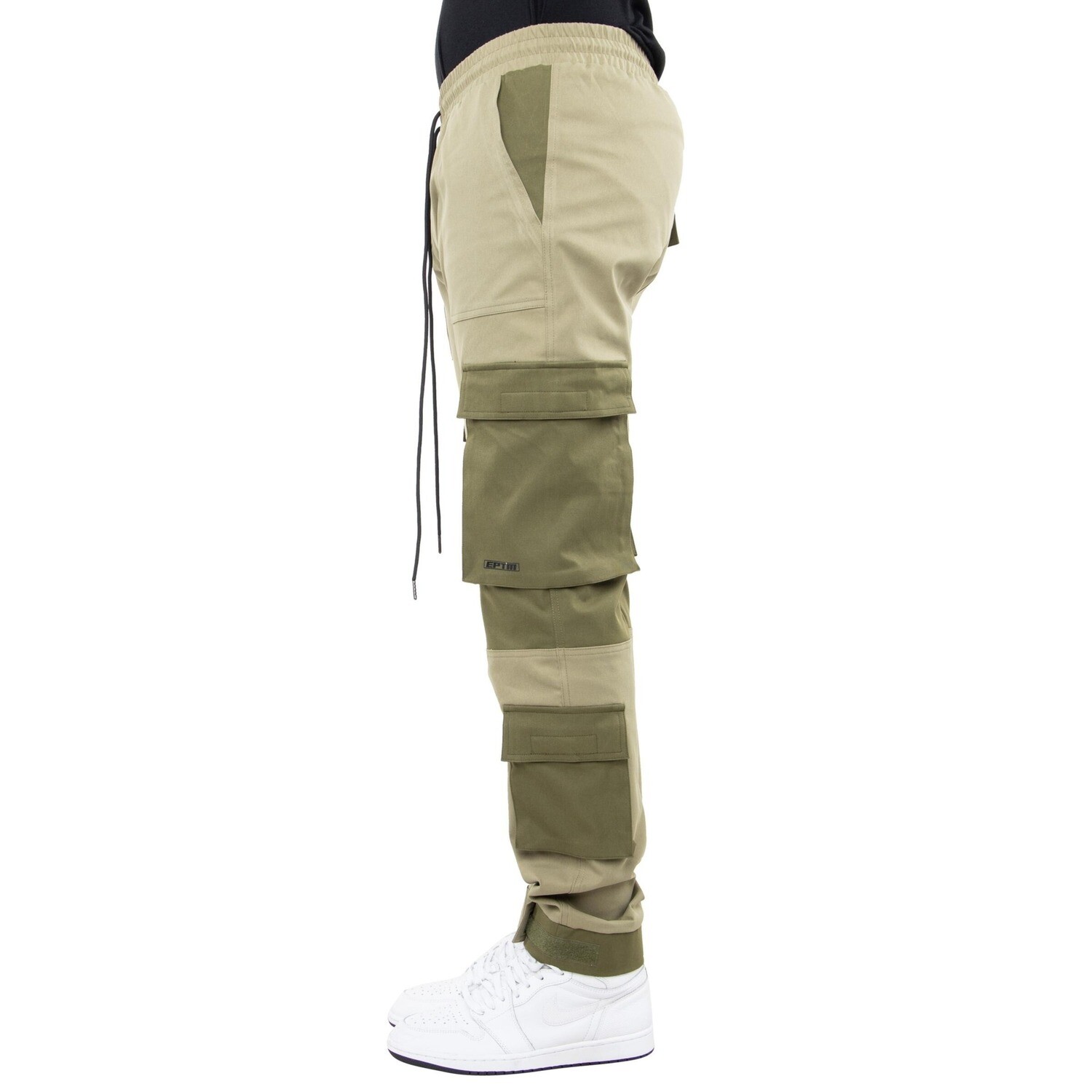 E.P.T.M. Olive Color Block Twill Jacket &amp; Pants Set