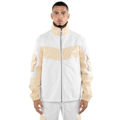 E.P.T.M. Khaki Color Block Twill Jacket &amp; Pants Set