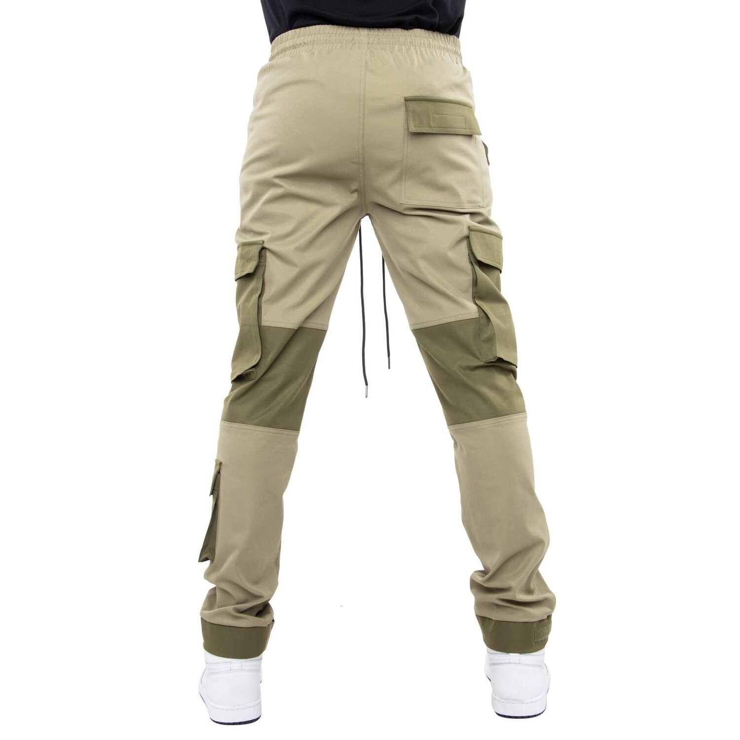 E.P.T.M. Olive Color Block Twill Jacket &amp; Pants Set