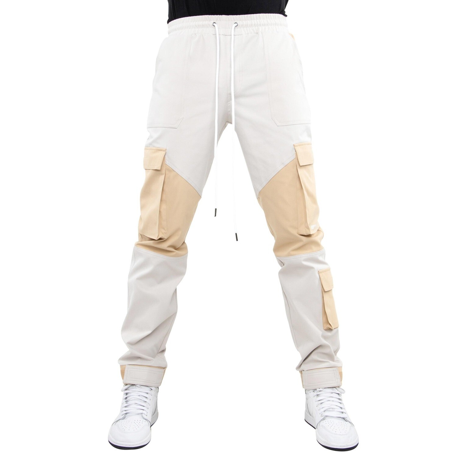 E.P.T.M. Khaki Color Block Twill Jacket &amp; Pants Set